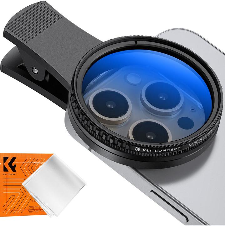 K&F Concept 52mm Magnetic Phone Clip + 67mm Magnetic CPL Filter, HD, Coated, Waterproof, Scratch-resistant, Clea