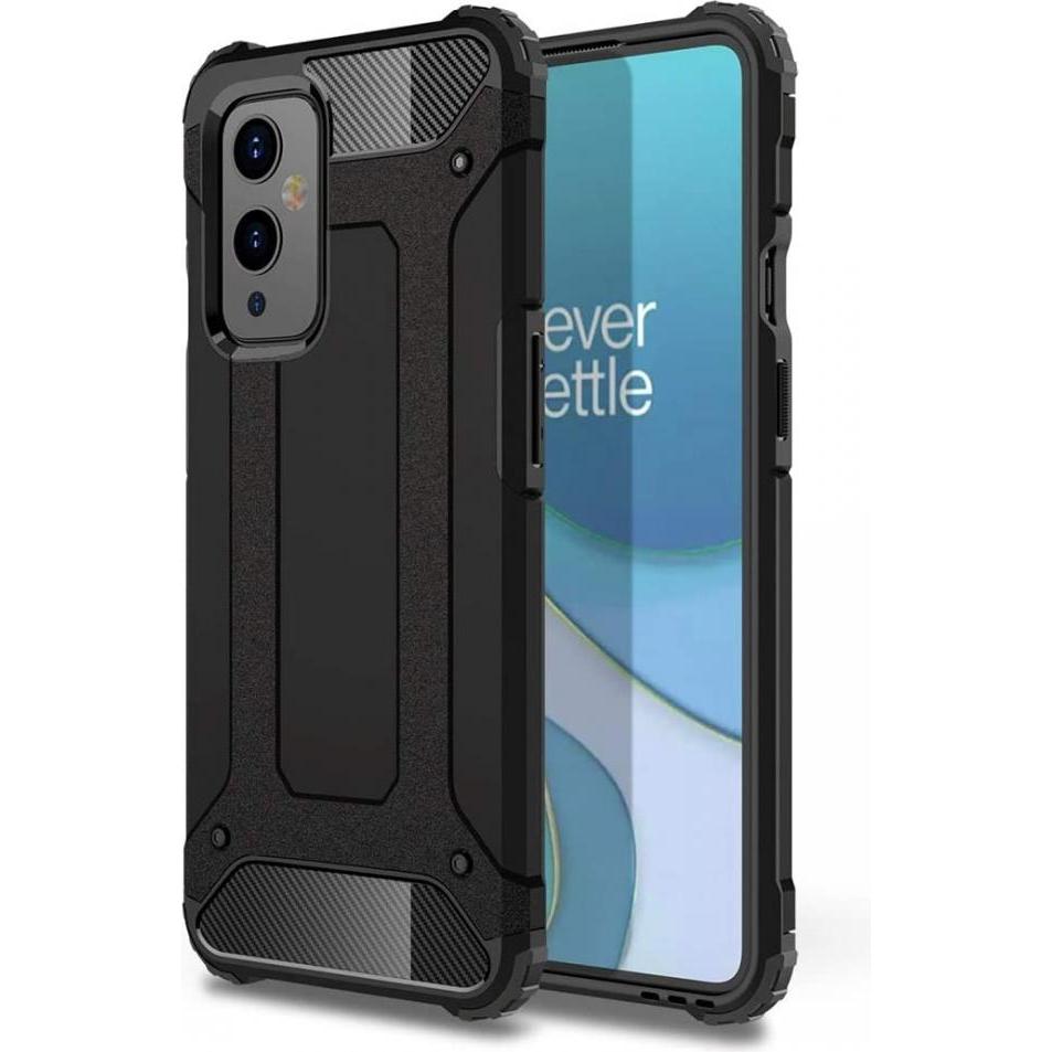 Screenguard AdventureCase OnePlus 9 Hybrid Hülle (OnePlus 9), Smartphone Hülle, Schwarz