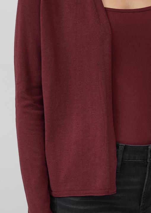 Produktbild s.Oliver Strickjacke Feinstrickjacke mit Rollkante am Saum (40)