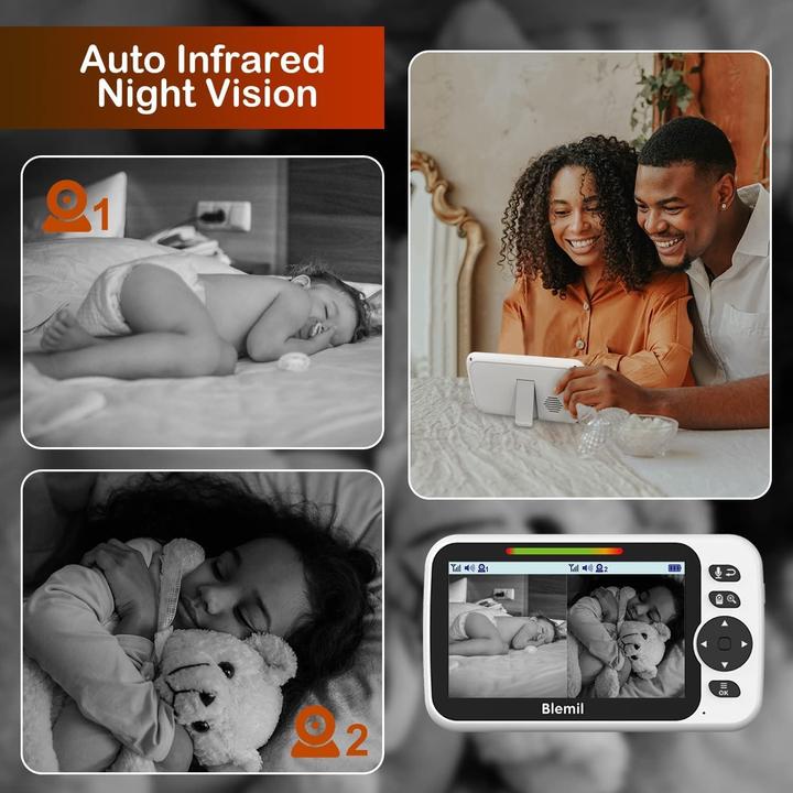 Produktbild Blemil Babyphone mit 2 Kameras (Babyphone Audio, Babyphone mit Kamera)
