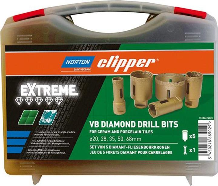 Image du produit Norton Clipper Forets à carrelage EXTREME (20 mm, 28 mm, 35 mm, 50 mm, 68 mm)