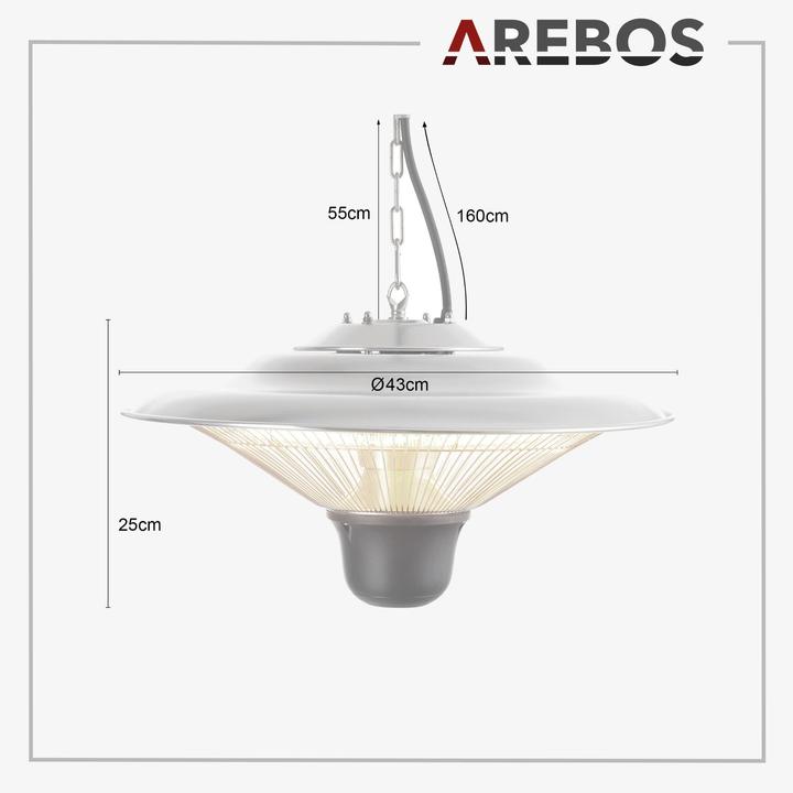 Produktbild Arebos Infrarot Deckenheizstrahler mit Fernbedienung (1500 W)