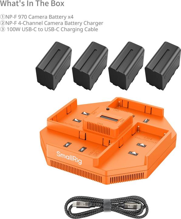 Actual product image SmallRig NP-F970 (Camera battery charger)