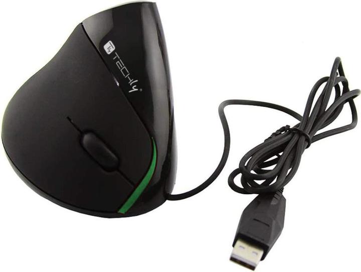 Actual product image Techly USB Ergonomic Vertical Mouse 1000dpi Black (Cable)