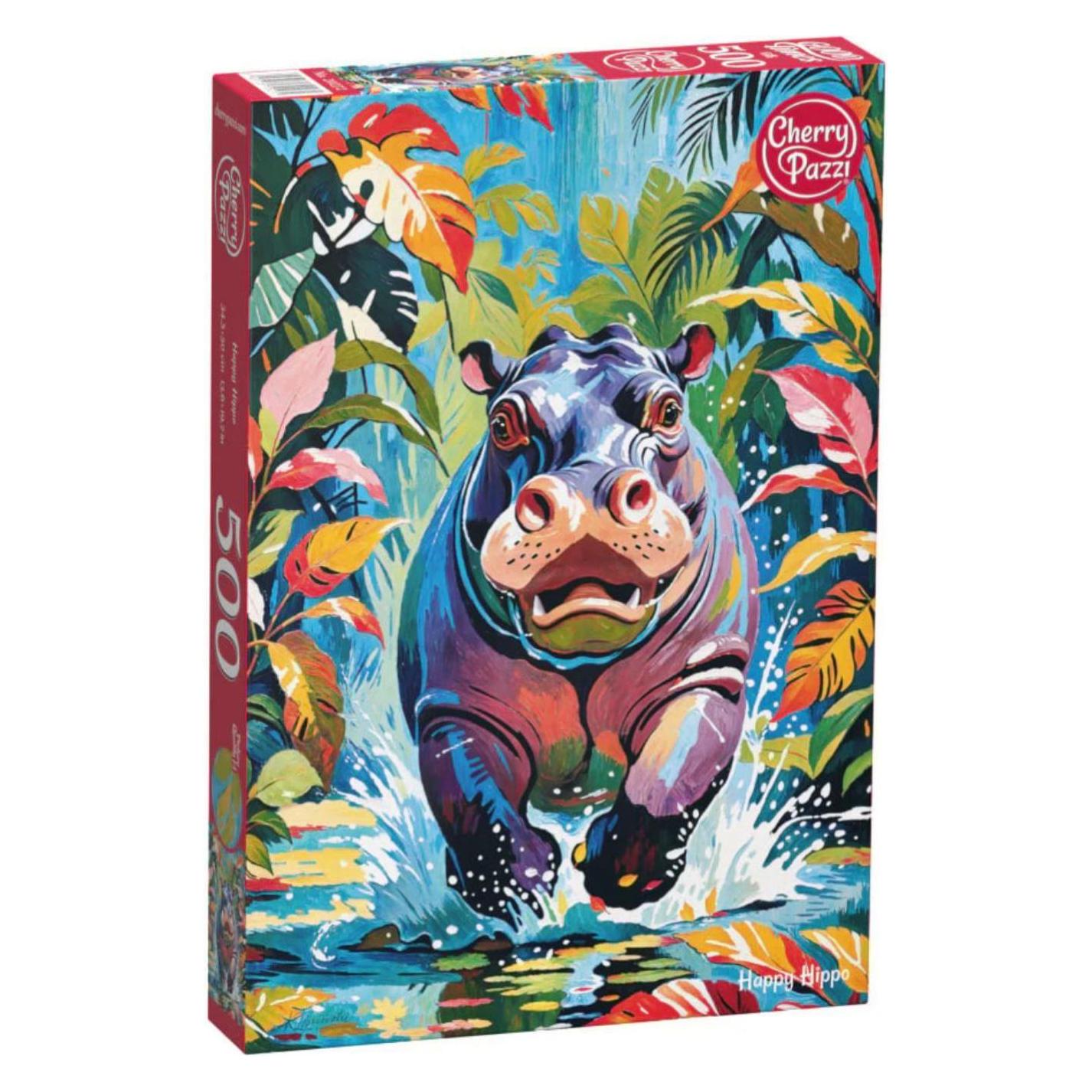 Cherry Pazzi Puzzle Da 500 Pezzi - Happy Hippo (500 onderdelen)