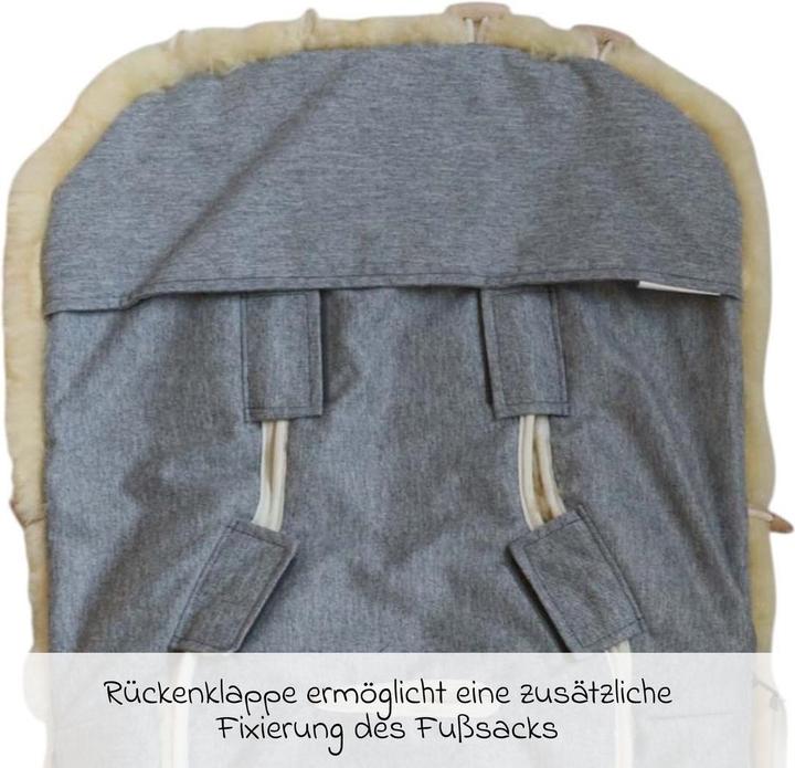 Actual product image Kaiser Baby Kaiser Lammfell Fusssack Coosy, light grey melange