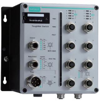 Moxa En50155 Commutateur Ethernet M12 administrable (TN-5510A-8POE-2GTXBP-WV-CT-T) - Ethernet