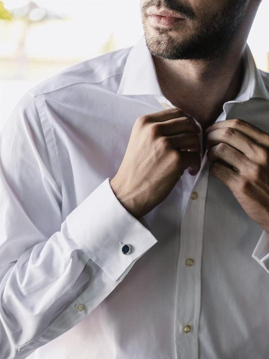 Actual product image Breil Cufflink Code Steel Onyx (Stainless steel)