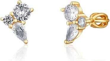 Produktbild JVD - Gold-plated earrings with clear zircons SVLE1607XH2GOSR