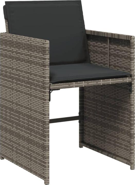 Produktbild VidaXL Gartenmöbel Essgruppe Gartengarnitur Sitzgruppe 13-tlg. Grau Poly Rattan (220 cm)