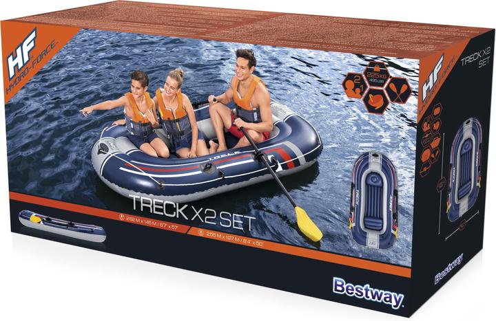 Immagine prodotto Bestway Set di gommoni Hydro-Force™ Treck X2 255 x 127 x 36 cm (255 cm, 3 pers.)