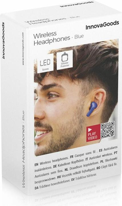 Produktbild InnovaGoods Kabellose Kopfhörer mit Ladebox Blue (3 h, Kabellos)