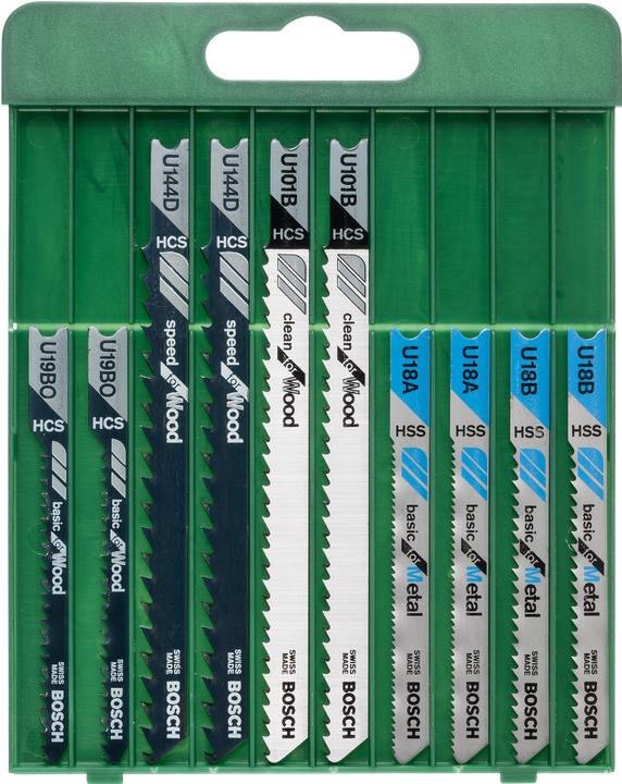 Actual product image Bosch Zubehör 10 pcs. jigsaw blade set U-shank