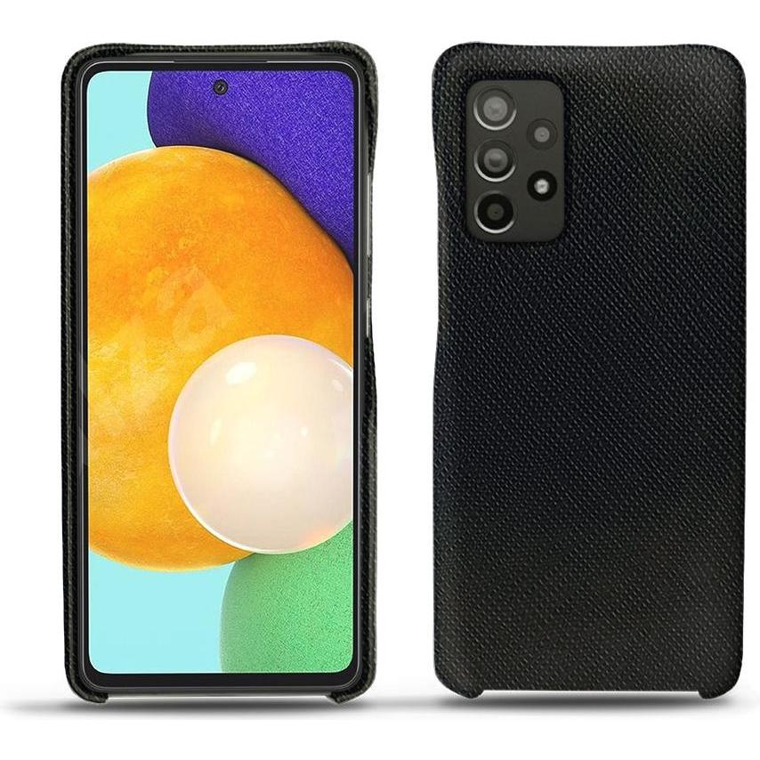 Noreve Lederschutzhülle (Samsung Galaxy A52), Smartphone Hülle, Schwarz