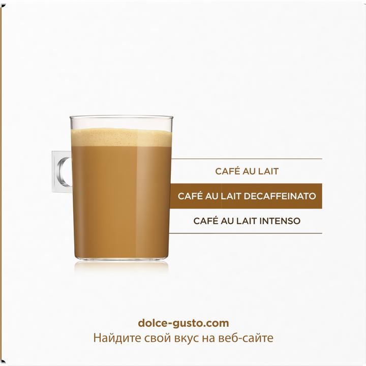 Produktbild Nescafé Dolce Gusto Café au lait Decaffeinato (16 x Port.)