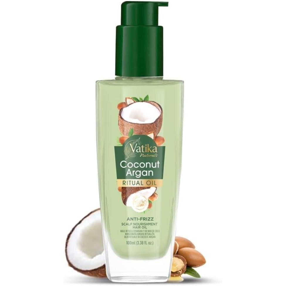 Dabur, Olio + Siero per capelli, Vatika Naturals Ritual Coconut Argan Hair Oil 100ml Nourishing Hair Oil (100 ml)