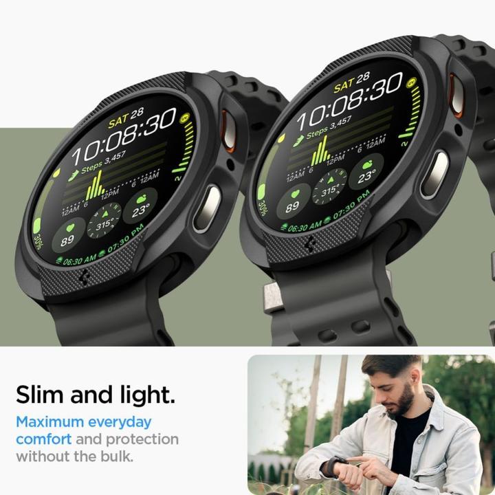 Actual product image Spigen - Liquid Air - Samsung Galaxy Watch8 44mm - Matte Black