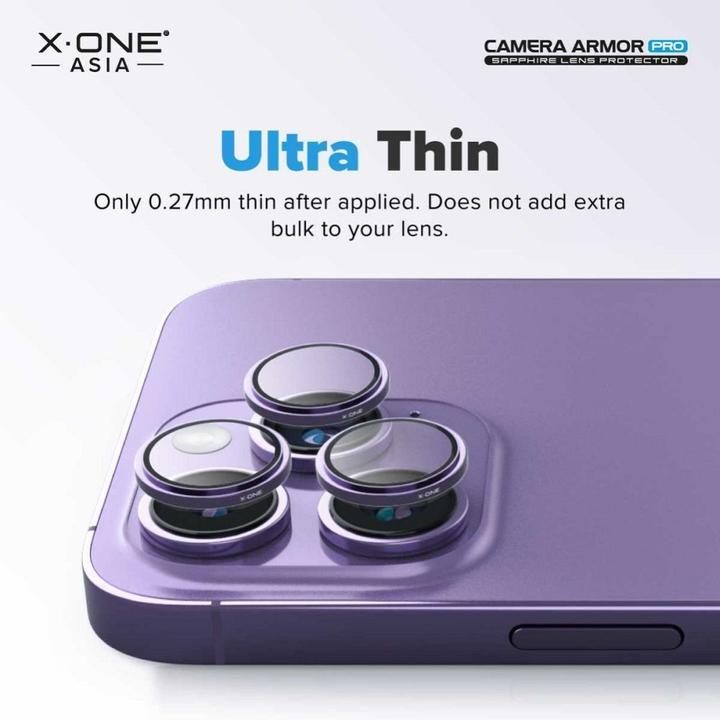 Immagine prodotto X-One Protective glass Sapphire Camera Armor Pro - for iPhone 16 Pro/16 Pro Max (1 Pezzo/i, Apple iPhone 16 Pro, Apple iPhone 16 Pro Max)