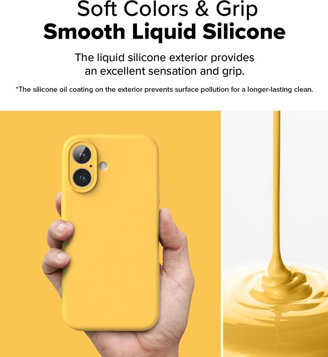 Produktbild Ringke Case for iPhone 16 SILICONE MAGNETIC YELLOW (Apple iPhone 16)