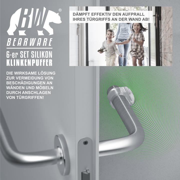 Produktbild Bearware Türklinkenpuffer (6 Stück, Ø 2.5 x 3.2 cm)