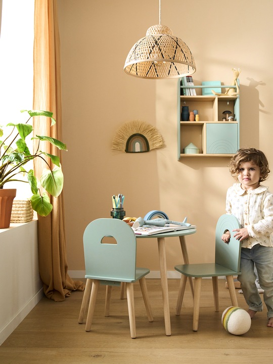 Produktbild Vertbaudet Kinderzimmer-Set: Tisch & 2 Stühle REGENBOGEN (Kindersofa)