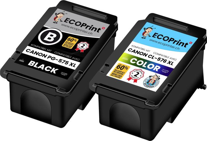 ECOPrint Compatible Canon PG-575XL and CL-576XL Pack (CMYK)