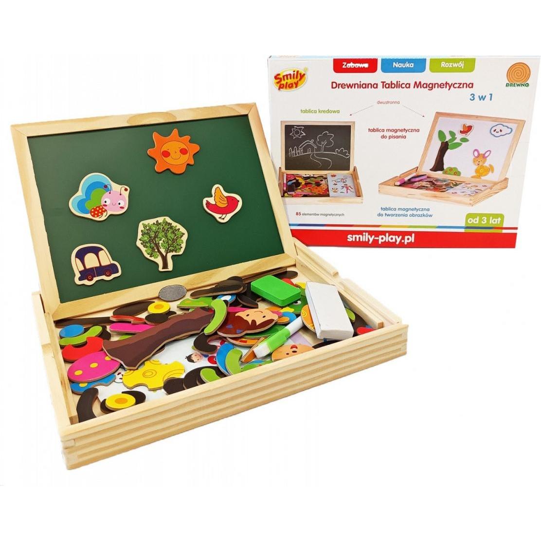 Smily Tablica magnetyczna drewniana