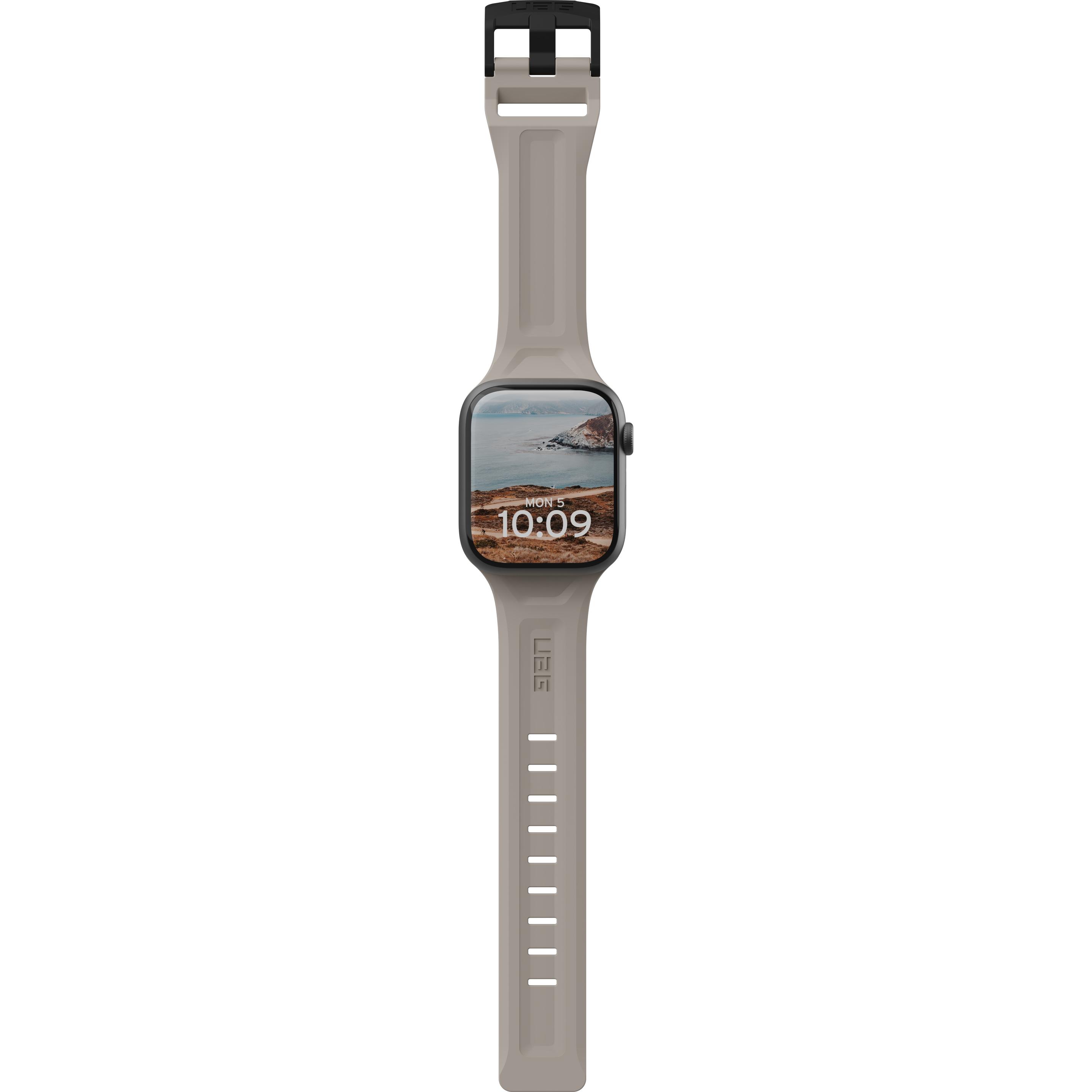 UAG Scout Strap- Apple Watch 38/40/41mm- titanium- (Silikon, 1, 3, 4), Uhrenarmband, Grau