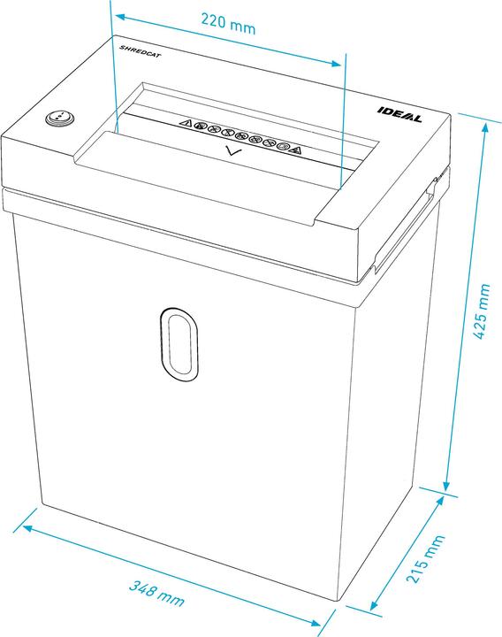 Actual product image Ideal SHREDCAT document shredder, 8200 CC, 4 x 40 mm, P-4, particle cut (Particle cut)