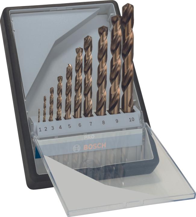 Productafbeelding Bosch Professional Zubehör HSS metalen draaiboorset 10 (5 mm, 6 mm, 7 mm, 8 mm, 10 mm, 4 mm, 3 mm, 2 mm, 1 mm, 9 mm)