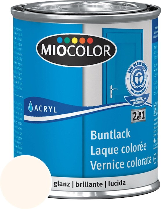 Immagine prodotto Miocolor Acryl Vernice colorata lucida (Bianco crema, 0.13 l)