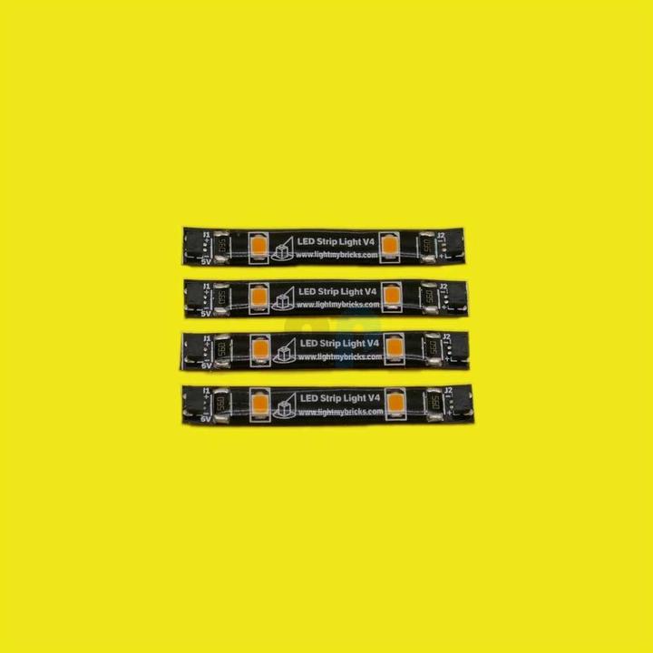 Produktbild Light my bricks LED Beleuchtungs Klebestreifen mit Orange LEDs für LEGO® (4er Pack)