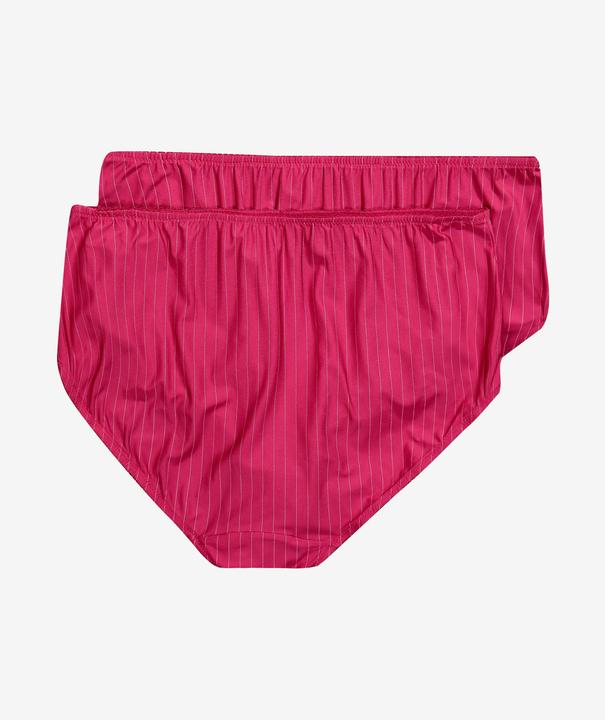 Actual product image Ulla Popken 2 Pack of Stretch Microfiber Brief Panties - Pinstripe (60)