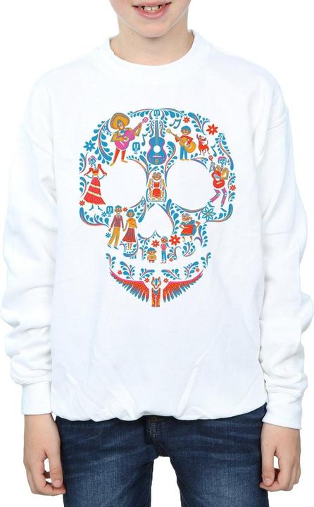 Actual product image Disney Boys Coco Skull Pattern Sweatshirt (128)