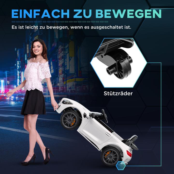 Produktbild Aiyaplay Kinder Elektroauto Kunststoff, Metall Weiss (12 V)