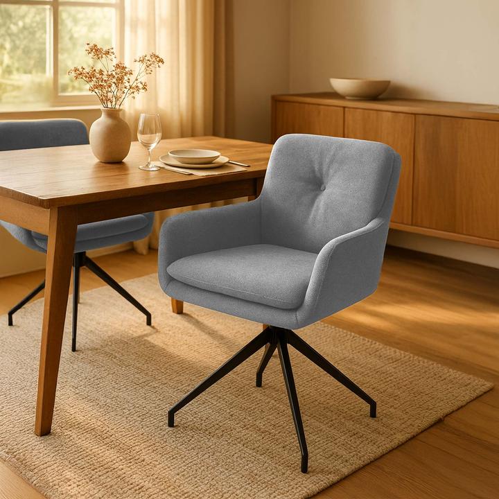 Actual product image CLP Pickett dining chair with 180 degree swivel function