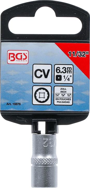 Actual product image BGS Socket, 12-point 6.3 mm (1/4") Drive 11/32" (11/32")