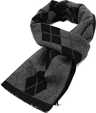 Immagine prodotto Only-Bags.Store Sciarpa Sciarpa invernale calda e morbida Sciarpa invernale a maglia Plaid Sciarpe lunghe Grigio