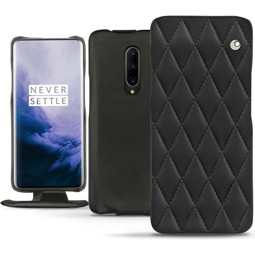 Noreve Lederschutzhülle vertikal (OnePlus 7 Pro), Smartphone Hülle, Schwarz