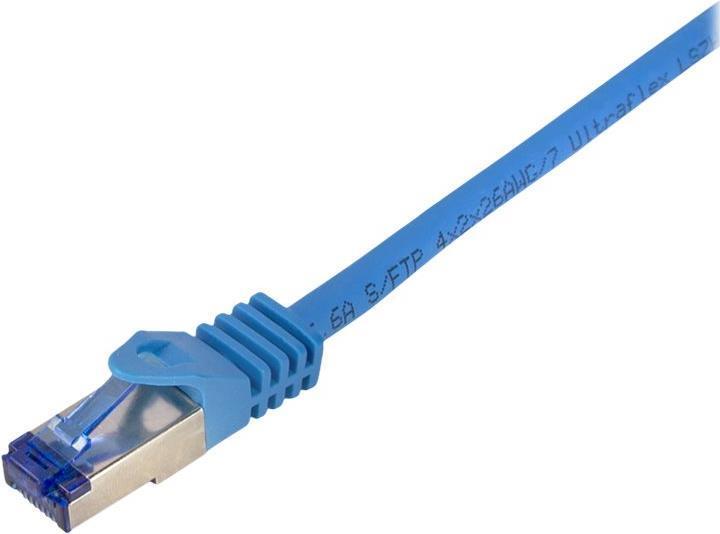 Image du produit LogiLink Cordon de raccordement Ultraflex, Cat.6A, S/FTP, 3.0 m, bleu avecCat.7 raw cable, extra flexible & (S/FTP, CAT6a, 3 m)