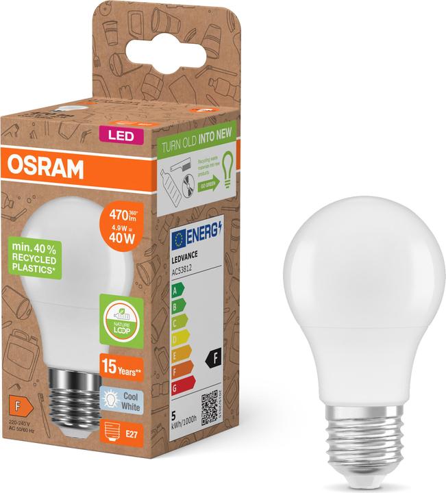 Produktbild Osram LED Pcr Lamps With Classic A (E27, 4.90 W, 470 lm, 6 x, F)