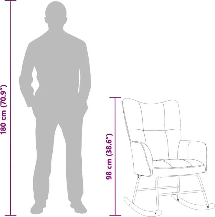 Image du produit vidaXL Chaise à bascule