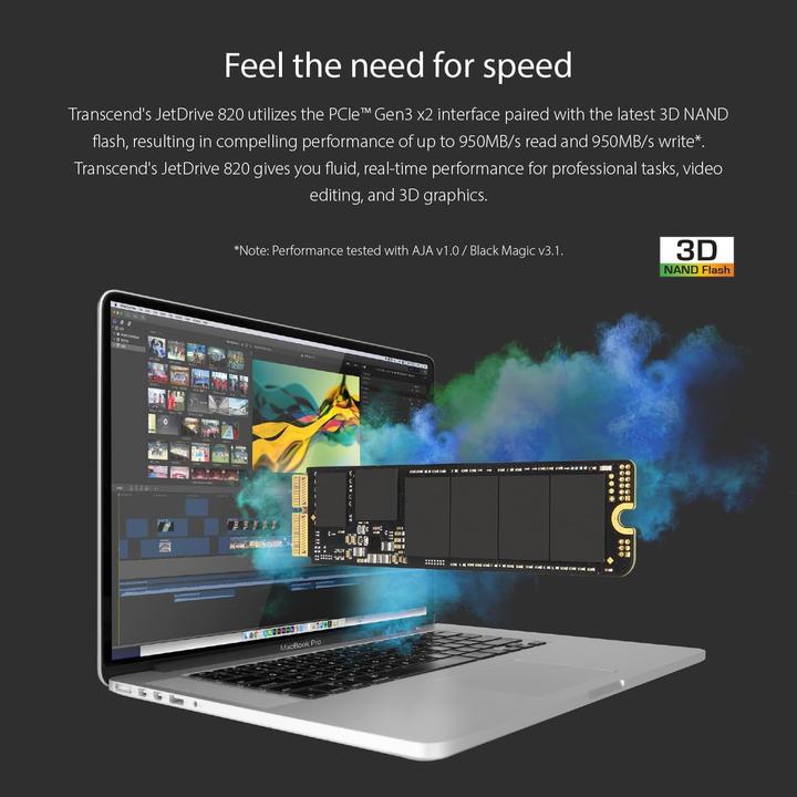 Actual product image Transcend JetDrive 825 (0.48 TB)