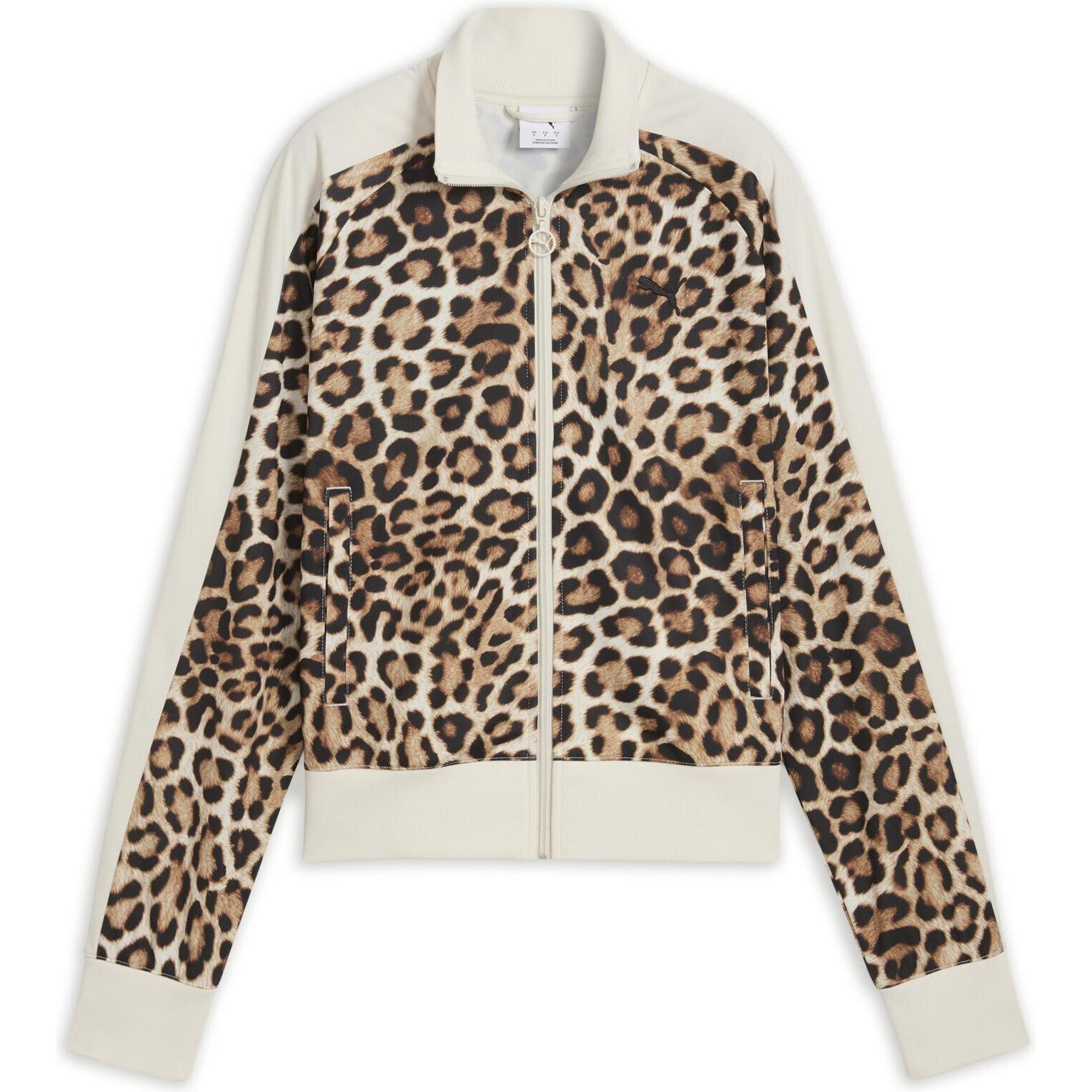 Puma, Damen, Laufjacke, T7 LEO LUXE AOP Short Track Jacket (S), Weiss, S