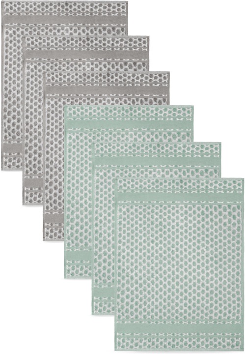 Aspero 6 Frottee Baumwoll Geschirrtücher (50 x 70 cm)