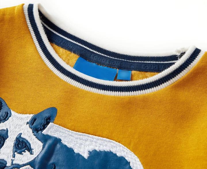 Immagine prodotto VidaXL Felpa da bambino ocra 128,Materiale: 100 % cotone,Colore (128)