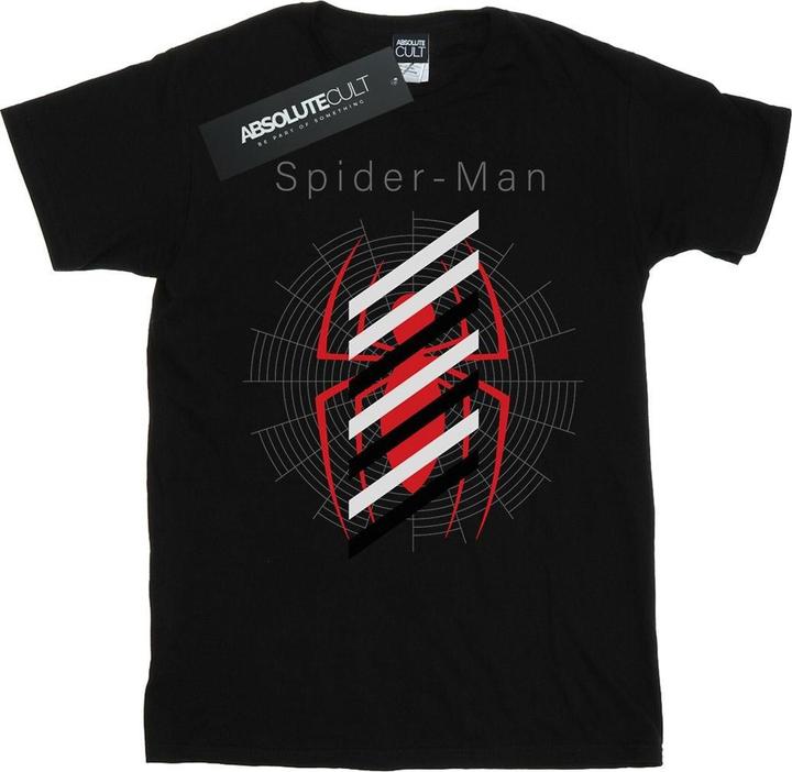 Immagine prodotto Spider-Man Logo Stripes Maglietta Uomo (M)