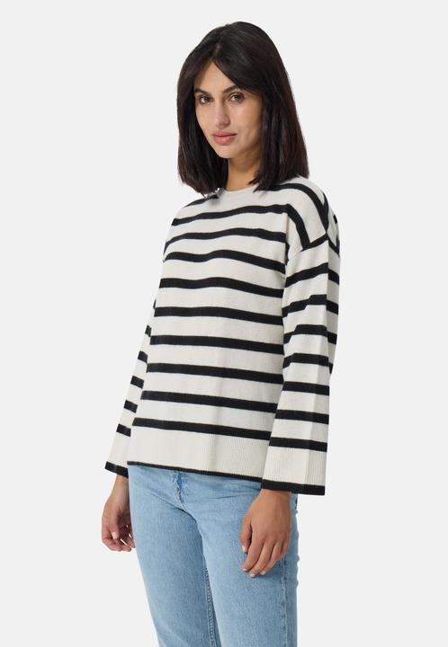 Immagine prodotto Cash-Mere Kaschmir Rundhals Pullover gestreift (L)