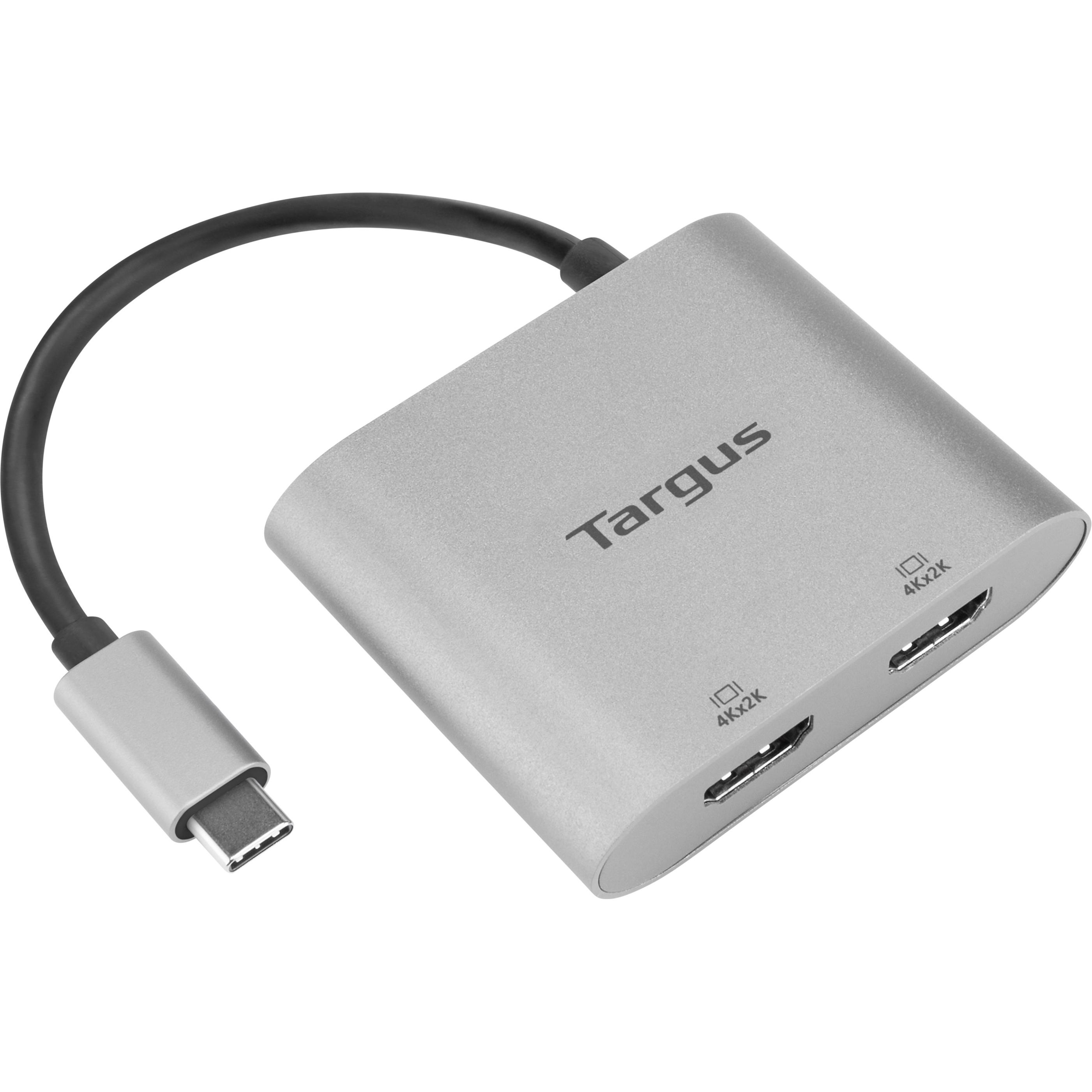 Targus USB Typ-C zu (USB Typ-C, HDMI, 5.30 cm), Data + Video Adapter, Grau
