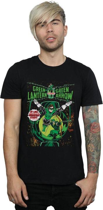 Actual product image Mens Green Lantern & Green Arrow Comic Cover Cotton T-Shirt (L)